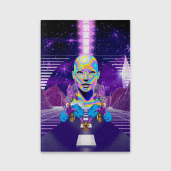 Обложка для паспорта матовая кожа Goddess with two Beerus - vaporwave