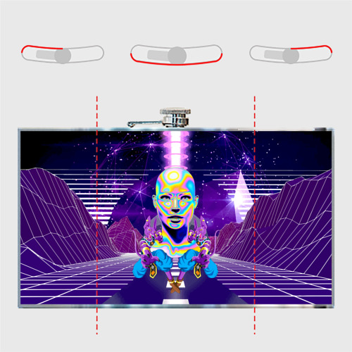 Фляга Goddess with two Beerus - vaporwave - фото 5