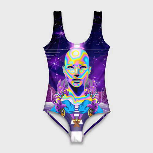 Женский купальник 3D Goddess with two Beerus - vaporwave, цвет 3D печать