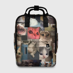 Женский рюкзак 3D Мемные котики