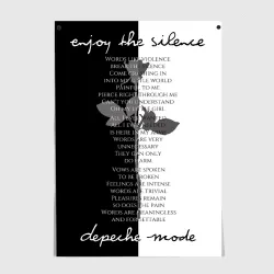 Постер Depeche Mode - Enjoy the Silence lyrics black & white