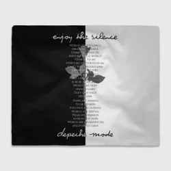 Плед 3D Depeche Mode - Enjoy the Silence lyrics black & white