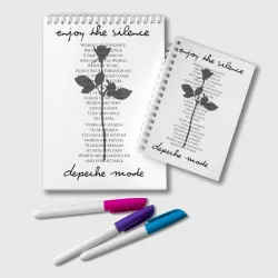 Блокнот Depeche Mode - Enjoy the Silence lyrics white