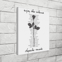 Холст квадратный Depeche Mode - Enjoy the Silence lyrics white - фото 2