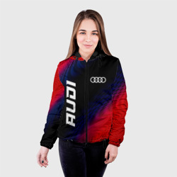 Женская куртка 3D Audi красный карбон - фото 2