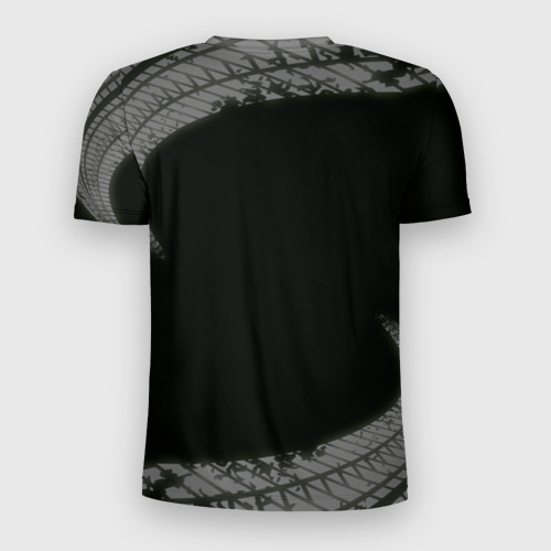 Мужская футболка 3D Slim Infiniti в стиле Top Gear со следами шин на фоне, цвет 3D печать - фото 2