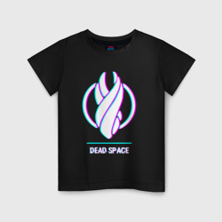 Детская футболка хлопок Dead Space в стиле glitch и баги графики