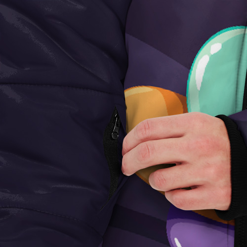 Мужская зимняя куртка 3D с принтом GTA graffity splash, вид сбоку #3