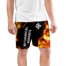 Мужские шорты спортивные My Chemical Romance и пылающий огонь - фото 2