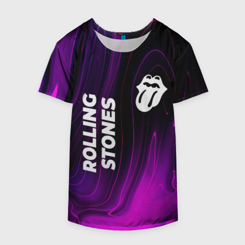 Накидка на куртку 3D Rolling Stones violet plasma, цвет 3D печать - фото 4