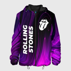 Мужская куртка 3D Rolling Stones violet plasma
