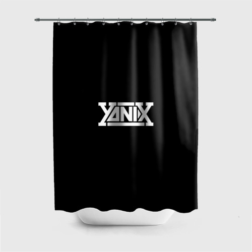 Штора 3D для ванной Yanix надпись