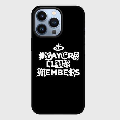 Чехол для iPhone 13 Pro Obladaet - players club members надпись, цвет черный