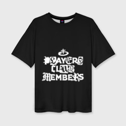 Женская футболка oversize 3D Obladaet - players club members надпись