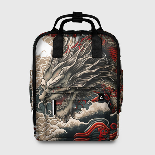 Женский рюкзак 3D Тату дракона в стиле Ирезуми