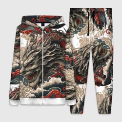 Женский костюм 3D Тату дракона в стиле Ирезуми