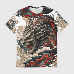 Мужская футболка 3D Тату дракона в стиле Ирезуми