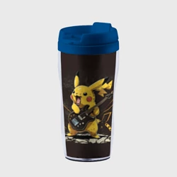 Термокружка-непроливайка Пикачу с гитарой нейросеть