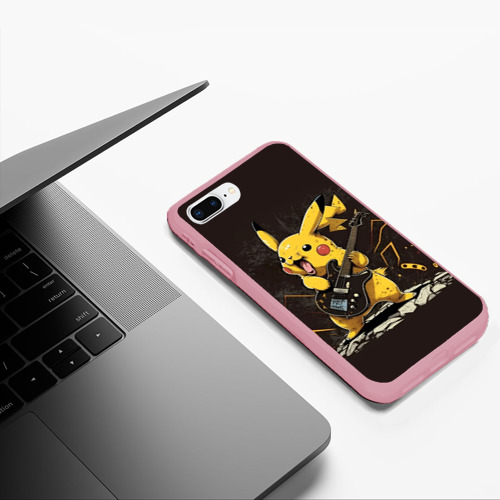 Чехол для iPhone 7Plus/8 Plus матовый с принтом Пикачу с гитарой нейросеть, фото #5