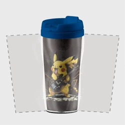 Термокружка-непроливайка Пикачу с гитарой нейросеть - фото 2