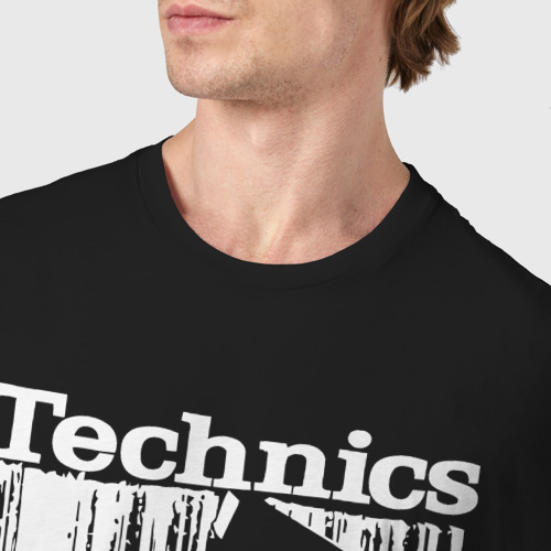 Мужская футболка хлопок Tichnics music, цвет черный - фото 6
