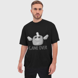 Мужская футболка oversize 3D Chicken Gun Game over - фото 2