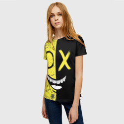 Женская футболка 3D Смайлик с улыбкой - фото 2