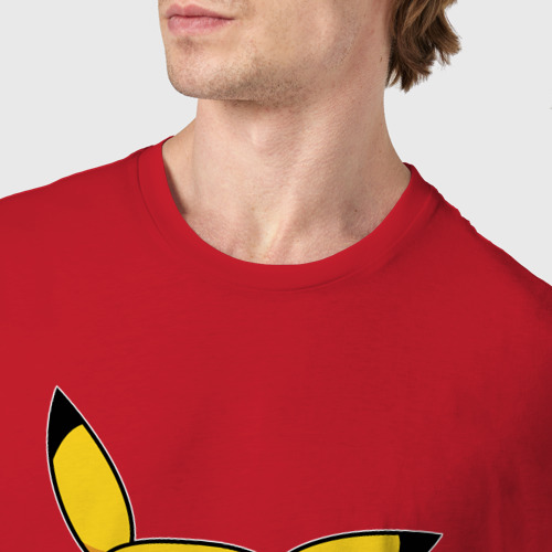 Мужская футболка хлопок Pika nope, цвет красный - фото 6