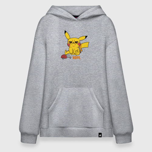 Худи SuperOversize хлопок Pika nope, цвет меланж