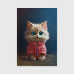 Обложка для автодокументов Котик в розовом свитере