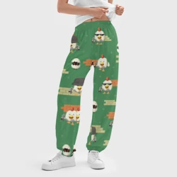 Женские джоггеры оверсайз 3D Chicken gun battle - фото 2