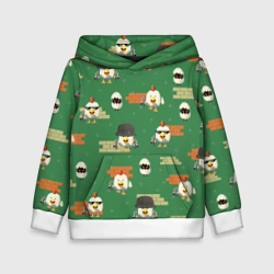 Детская толстовка 3D Chicken gun battle