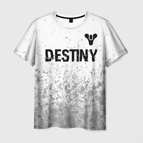 Мужская футболка 3D Destiny glitch на светлом фоне: символ сверху, цвет 3D печать