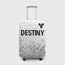 Чехол для чемодана 3D Destiny glitch на светлом фоне: символ сверху