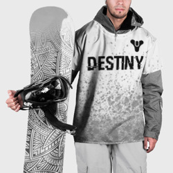 Накидка на куртку 3D Destiny glitch на светлом фоне: символ сверху