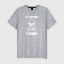 Necrovag white Division – Футболка приталенная из хлопка с принтом купить