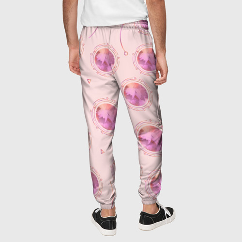 Мужские брюки 3D Круги, стрелочки и треугольник, цвет 3D печать - фото 5