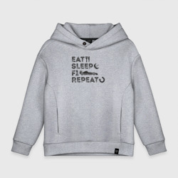 Детское худи Oversize хлопок Eat sleep F1
