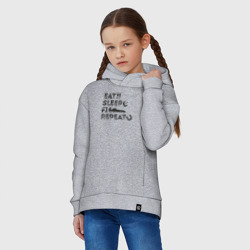 Детское худи Oversize хлопок Eat sleep F1 - фото 2