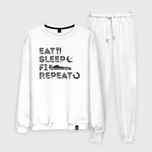 Мужской костюм хлопок Eat sleep F1