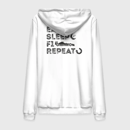 Мужская толстовка на молнии хлопок Eat sleep F1
