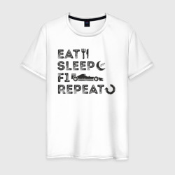 Eat sleep F1 – Футболка из хлопка с принтом купить со скидкой в -20%