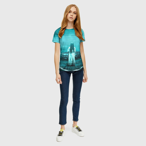 Женская футболка 3D с принтом Звонок, вид сбоку #3