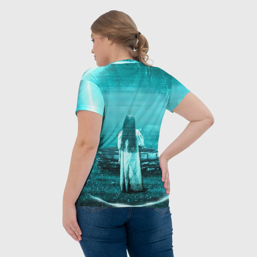 Женская футболка 3D с принтом Звонок, вид сзади #2