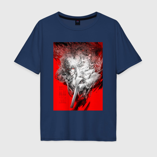 Мужская футболка хлопок Oversize с принтом Аниме Hellsing, вид спереди #2