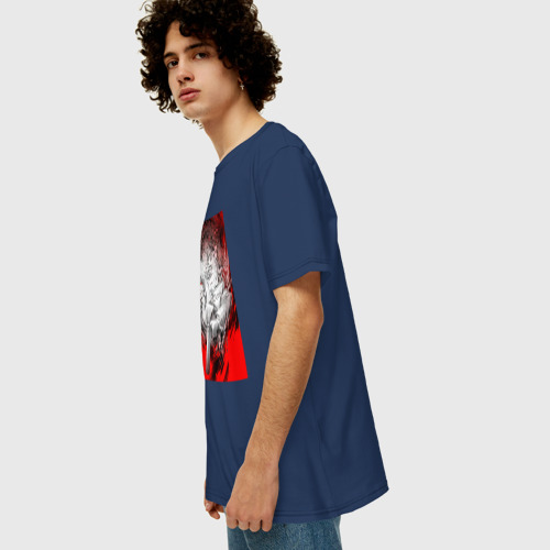 Мужская футболка хлопок Oversize с принтом Аниме Hellsing, вид сбоку #3