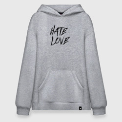 Худи SuperOversize хлопок Hate love Face