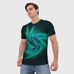 Мужская футболка 3D Фрактал космический - фото 2