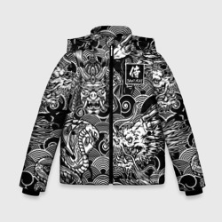 Зимняя куртка для мальчиков 3D Татуировки самурая