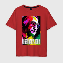 Мужская футболка хлопок Oversize Legendary John - The Beatles